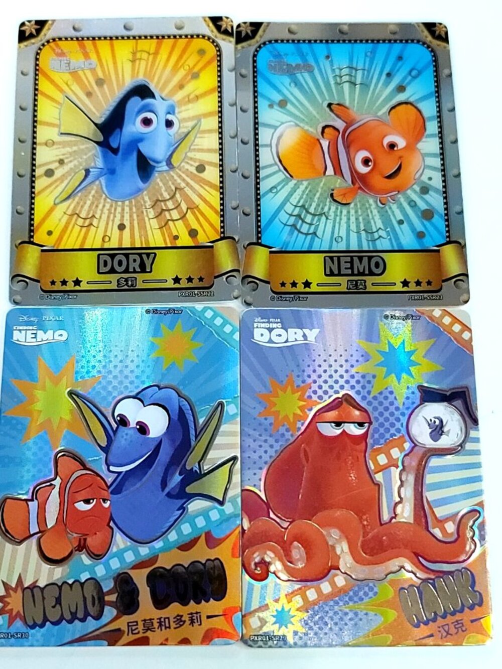 Finding Nemo Dory Disney 100 Pixar 37th Anniversary Trading Card Complete 4 Lot